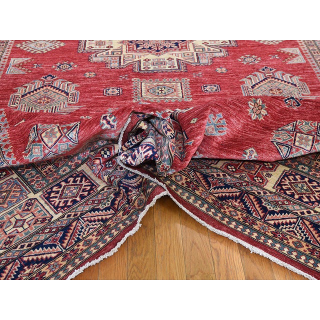Hand Knotted Kazak 100 Percent Wool Rug | Chairish