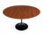 Mid-Century modern Eero Saarinen dining table, 50th-anniversary limited edition (2011); matte-varnished walnut top, black...