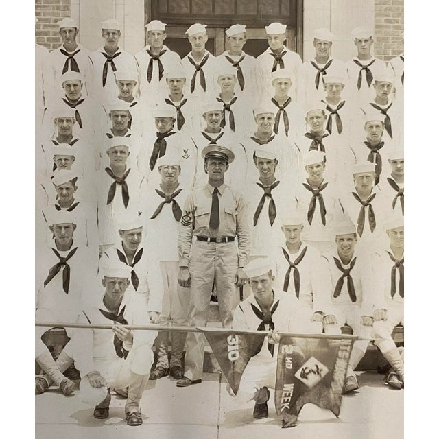 1942 photo of US Navy graduation platoon at the Norfolk Virginia training base.