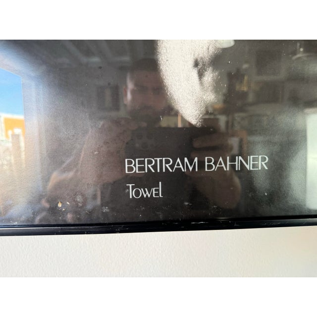 Printmaking Materials 1980's Vintage Bertram Bahner " Towel " Black and White Poster Print For Sale - Image 7 of 12