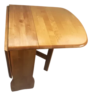 Extendable Wooden Drop-Leaf Table in Beech, 1970s