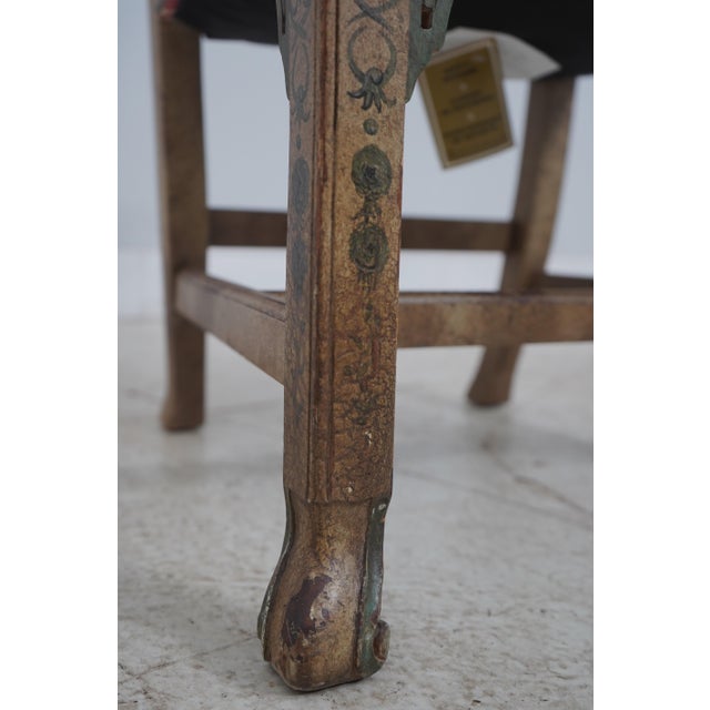 Pair Hickory Chair Georgian Style Painted Armchairs For Sale - Image 9 of 12