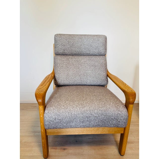 Vintage Oak Lounge Armchair, West Europe, 1970s For Sale - Image 14 of 15