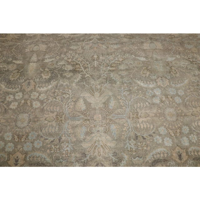 Large Indian Gray Green Antique Rug - 12' x 21'3" For Sale - Image 11 of 16