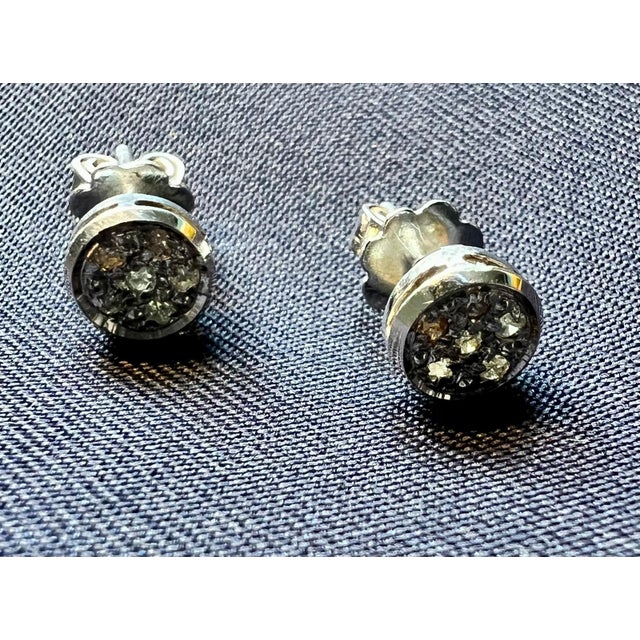 White Gold 585 Stud Earrings and Bracelet, 1970, Set of 3 For Sale - Image 12 of 15
