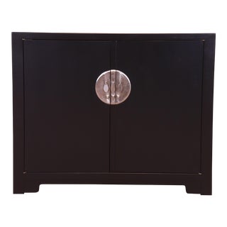 Michael Taylor for Baker Far East Collection Chinoiserie Bar Cabinet, Newly Restored For Sale