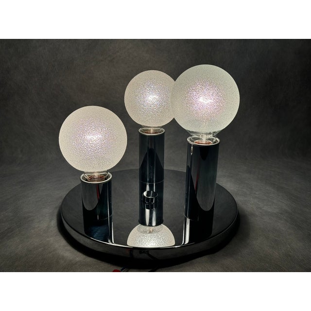 Space Age Ceiling Lamp with Three Decorative Glass Bulbs, 1970s For Sale - Image 5 of 9