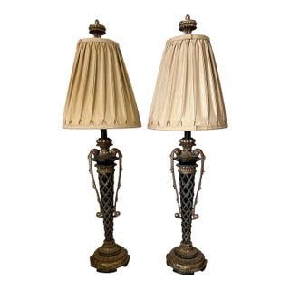 Vintage French Hollywood Regency Style Lamps - a Pair For Sale