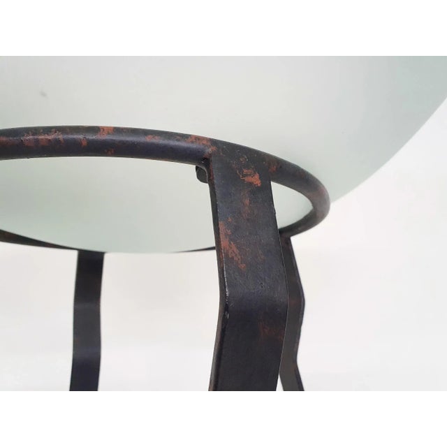 Beige Italian Iron Stone and Glass Floor Light For Sale - Image 8 of 13