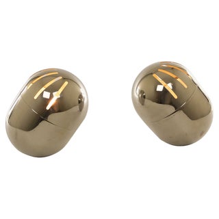Italian Chrome Table Lamps by Reggiani, 1970s, Set of 2 For Sale