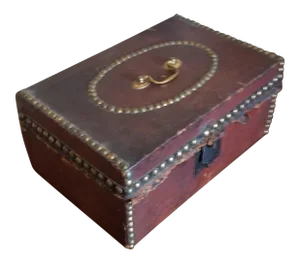 Antique Leather Document Box