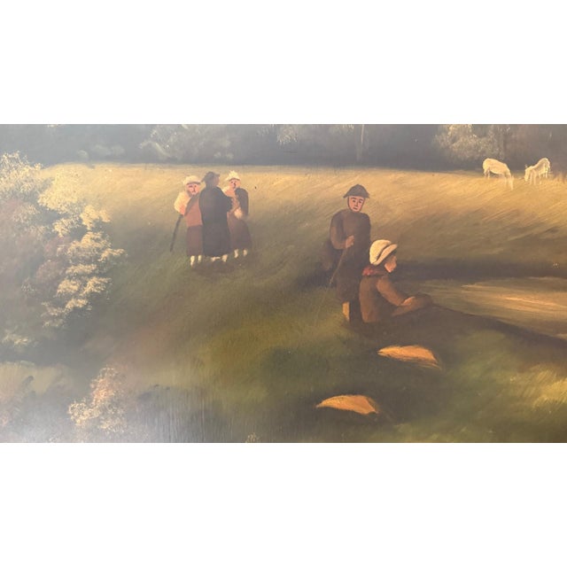 Pastoral Landscape Reproduction Oil Painting by Jeanne Reed Ltd. – Horchow Collection, Framed For Sale - Image 4 of 9