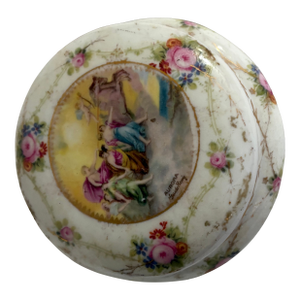 Hand Painted and Guilded Antique Trinket Box