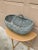 French Country Early 20th Century American Splint Oak Pale Blue Gathering Basket For Sale - Image 3 of 11