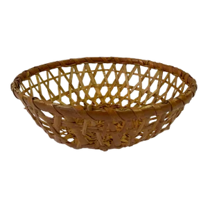Vintage Open Weave Wicker Basket