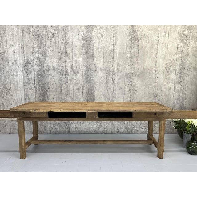 Wood French Burgundy Region Refectory Farmhouse Dining Table, 1940s For Sale - Image 7 of 10