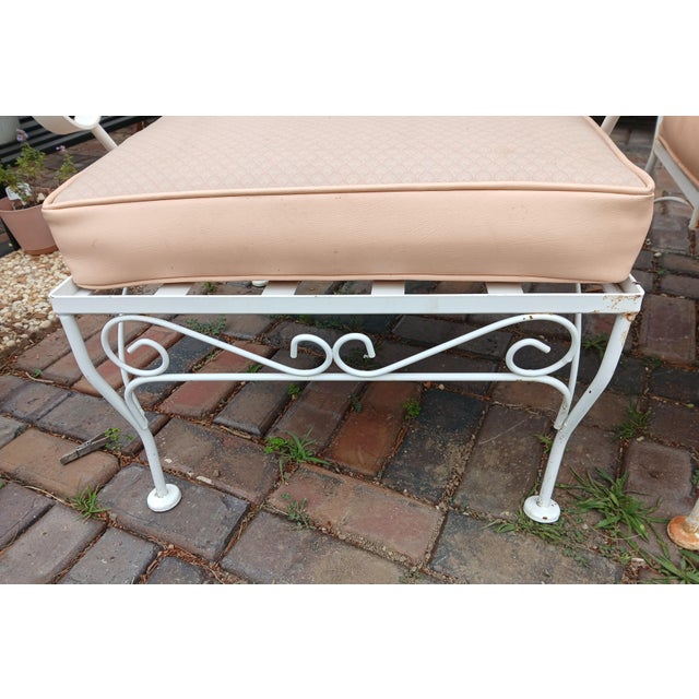 Peter Woodward Vintage Wrought Iron Patio Lounge Chairs, a Pair For Sale - Image 4 of 10