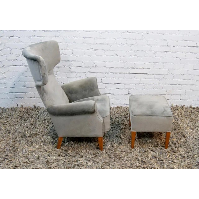 Gray Set of Model FH 8023 Wingback Hammer Chair by Fritz Hansen for Dania 1950 For Sale - Image 8 of 13