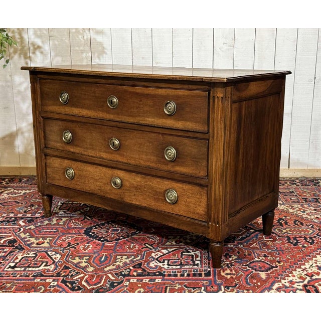 18th Century Louis XVI Chest of Drawers in Walnut For Sale - Image 17 of 18