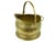 Mid 20th Century Hammered Brass Coal Wood Scuttle Bucket Cachepot With Swing Handle For Sale - Image 4 of 10