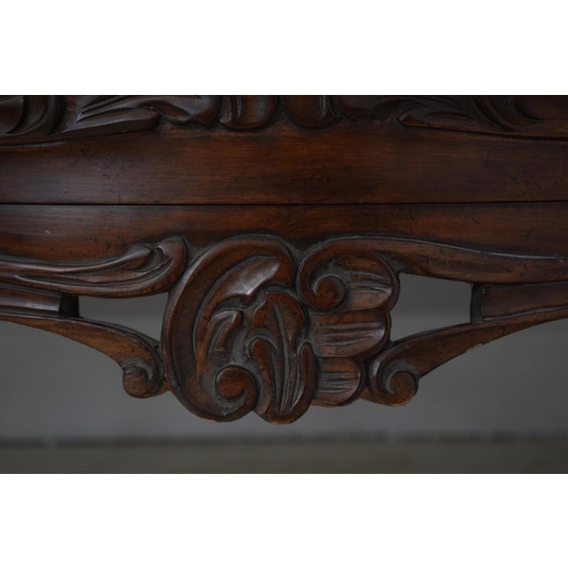 Italian 3 Drawer Continental Walnut Finish Commode For Sale - Image 17 of 18