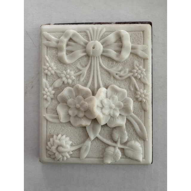 19th Marble Plaque Flowers For Sale - Image 4 of 6