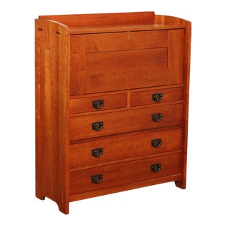 Early 21st Century Stickley Mission Collection Cherry Secretary Drop Front Desk For Sale