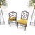 Gold Pair Mid-Century Modern Decorative Ebonized Walnut Faux Bamboo Side Chairs Mint For Sale - Image 8 of 15
