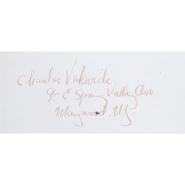 Pastel on paper drawing of cranes by American artist Charles Blaze Vukovich. Artist: Charles Blaze Vukovich, American...