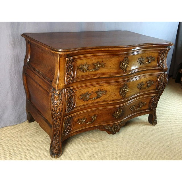 Antique Carved Walnut Chest of Drawers, 1700s For Sale - Image 10 of 15