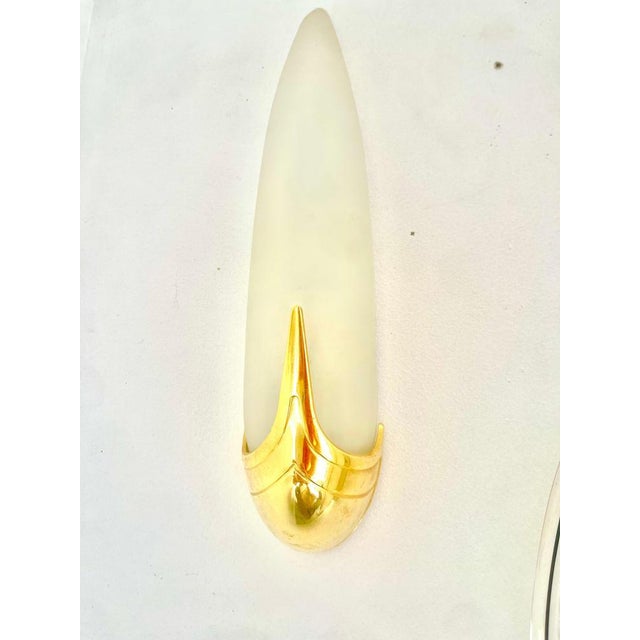 1980s Smoked Glass and Gilt Gold Metal Wall Lights by Idearte, Spain, 1980, Set of 2 For Sale - Image 5 of 8