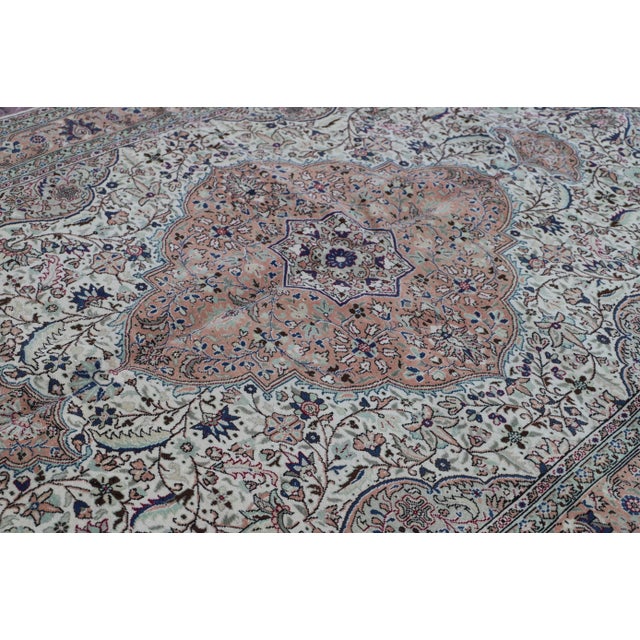 1950s 1950s Persian Large Luxury Beige Natural Wool Rug For Sale - Image 5 of 11