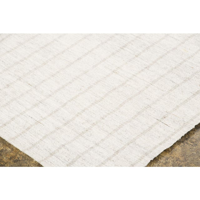 1950s Vintage Kilim Wool Rug With Stripes in Cream & Brown by Rug & Kilim, 1950-1959 For Sale - Image 5 of 9