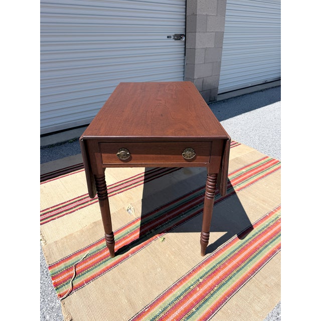 19th Century English Mahogany Drop-Leaf Pembroke Table, circa 1850–1870 A handsome example of Victorian-period English...