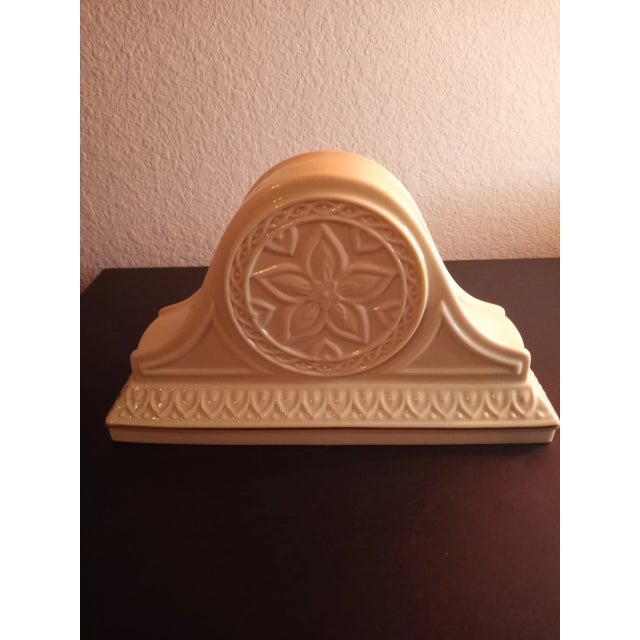 Vintage Lenox Porcelain Brige Tambour Mantle Clock For Sale In Dallas - Image 6 of 9