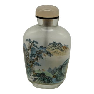 Exquisite Inside Painted Snuff Bottle Dated 1966 For Sale