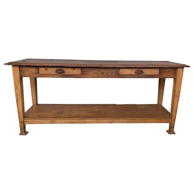 Early 20th Spanish Mobila Country Farm Table or Butcher Block For Sale - Image 10 of 10