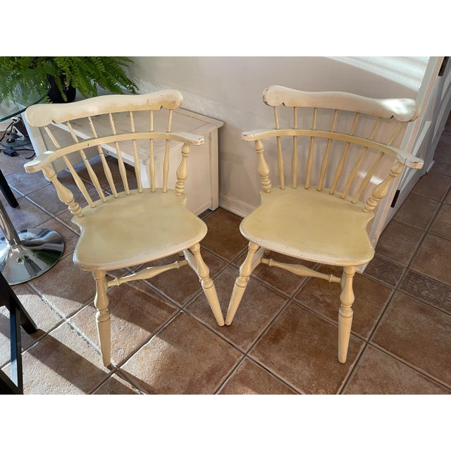 Vintage Ethan Allen Comb Chairs For Sale - Image 12 of 12