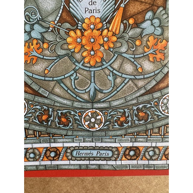 Authentic Original Hermès, this “Lumière de Paris” framed art advertisement print showcases an elegant Art Nouveau...