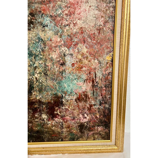 Attributed to Georges Noel, Abstract Expressionist Textured Art Informel Oil Painting Signed Noel For Sale - Image 13 of 17