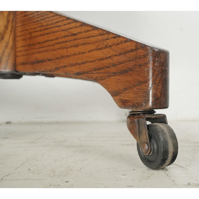 Antique Quarter Sawn Oak Swivel Desk Chair For Sale In New York - Image 6 of 11