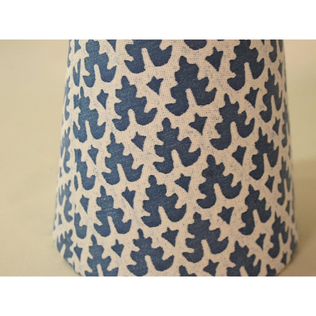 Traditional Fortuny Blue and White Chandelier Shade For Sale - Image 3 of 7