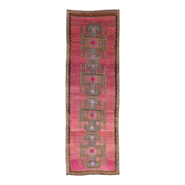Galerie Shabab Collection Mid-20th Century Handmade Turkish Anatolian Long & Narrow Gallery Carpet For Sale