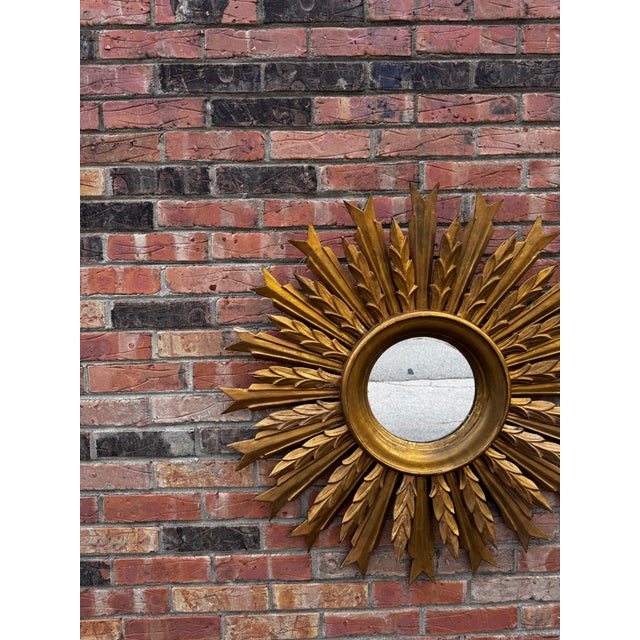Early 20th Century Vintage French Sunburst Mirror For Sale - Image 5 of 10