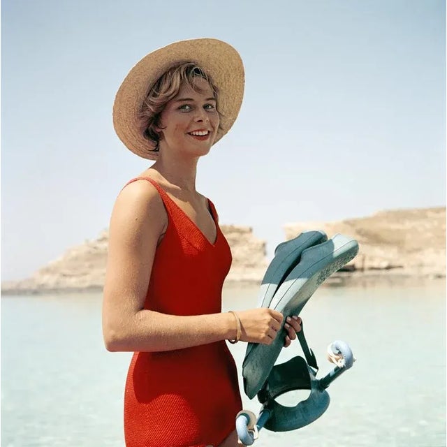 Marietine Birnie 1959 Marietine Birnie snorkeling at the Blue Lagoon, Kemmuna (Comina), Malta, July 1959. (Photo by Slim...