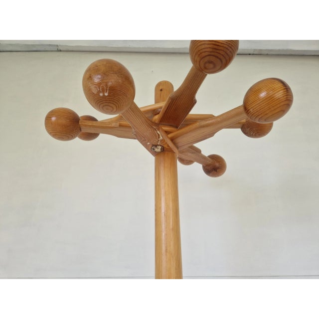 Swedish Pine Coat Stand, 1960s For Sale - Image 4 of 9