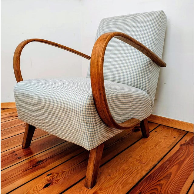 Armchair attributed to Jendrich Halabala for Up Závody, Former Czechoslovakia, 1950s For Sale - Image 10 of 11