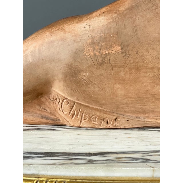 D. H. Chiparus, Sculpture of a Child's Bust, 1890s, Terracotta For Sale - Image 3 of 9