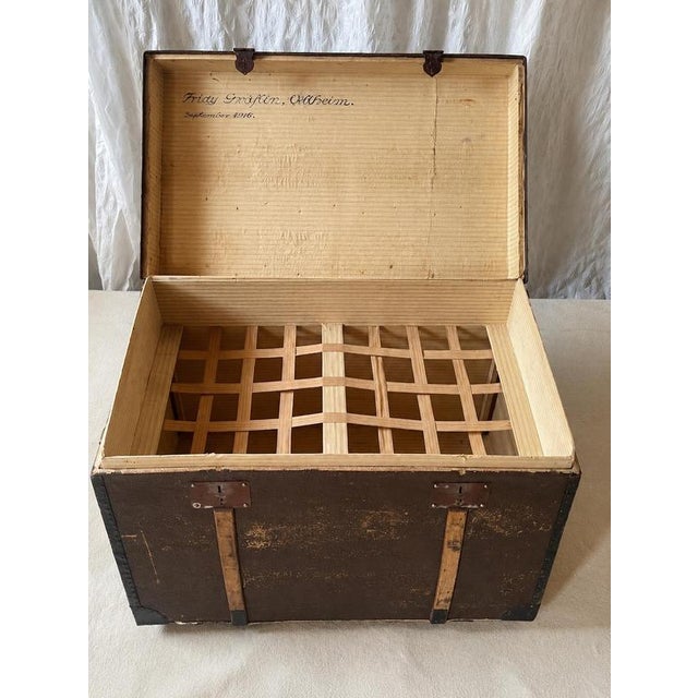 Railway Travel Trunk, Switzerland, 1916 For Sale - Image 4 of 10