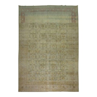 Zabihi Collection Large Antique Persian Isfahan Carpet For Sale